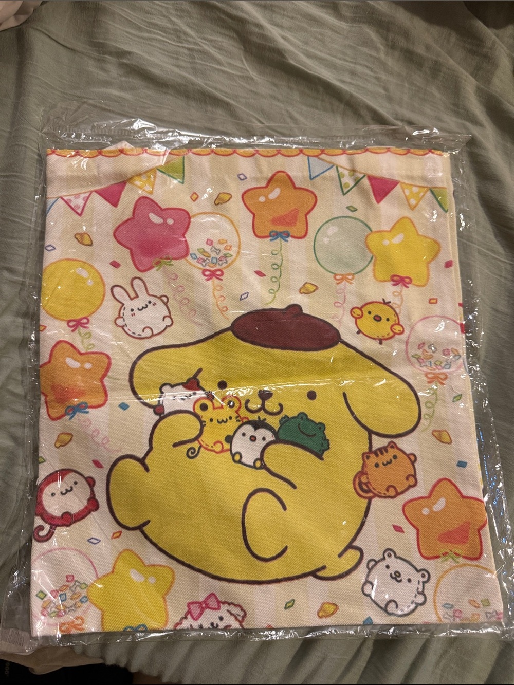 Sanrio Pompompurin Yellow Cream Star Balloon Panel - Picture 2 of 2